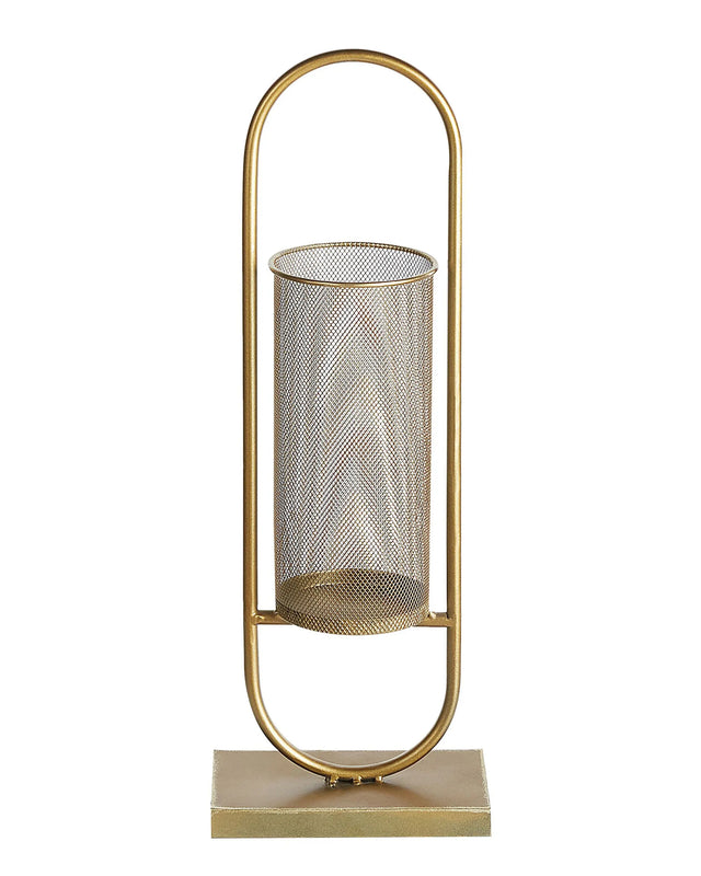 Candle Holder Gold Metal 53 cm Glamour Accent Piece Decoration Living Room Bedroom Dcor Beliani