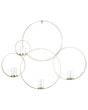 Wall Candle Holder Gold Metal and Glass 80 cm Glamour Centerpiece Decoration Beliani