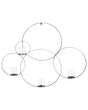 Wall Candle Holder Black Metal and Glass 80 cm Glamour Centerpiece Decoration Beliani