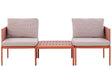 Convertible Garden Sofa Set Orange Aluminium 2 seater with Cushions and Table  Beliani