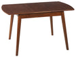 Dining Table Dark Brown MDF Rubberwood 100/130 x 80 cm Extendable Top Solid Wood Legs Rectangular Retro Design Beliani