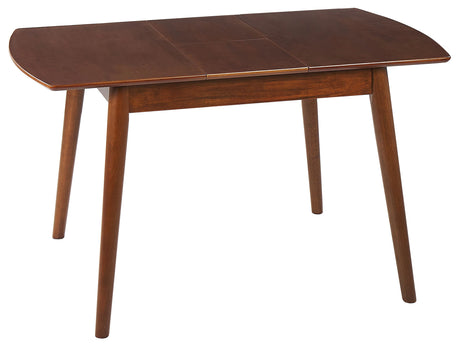 Dining Table Dark Brown MDF Rubberwood 100/130 x 80 cm Extendable Top Solid Wood Legs Rectangular Retro Design Beliani