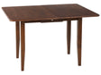 Dining Table Dark Rubberwood 90/120 x 60 cm Extendable with Drawer Top Solid Wood Legs Rectangular Retro Design Beliani