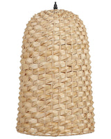Pendant Lamp Light Wood Bamboo Natural Hand Woven Wicker Shade Ceiling Light Boho Style Beliani