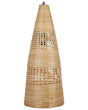 Pendant Lamp Light Wood Bamboo Natural Hand Woven Twigs Shade Ceiling Light Boho Style Beliani