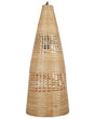 Pendant Lamp Light Wood Bamboo Natural Hand Woven Twigs Shade Ceiling Light Boho Style Beliani