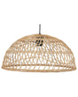 Pendant Lamp Natural Beige Rattan Open Work Shade Black Cord Boho Lightning Hanging Light Beliani