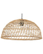 Pendant Lamp Natural Beige Rattan Open Work Shade Black Cord Boho Lightning Hanging Light Beliani