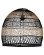 Pendant Lamp Natural Black Rattan Open Work Shade Adjustable Cord Boho Lightning Hanging Light Beliani