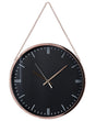 Wall Clock Black Copper Frame Synthetic Material ø 30 cm Modern Design Hanging Decor Beliani