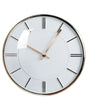 Wall Clock White Metal Synthetic Material  34 cm Glam Design without Numbers Living Room Decor Beliani
