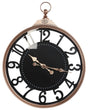 Wall Clock Black Copper Metal  52 cm Arabic Numerals Home Decor Hanging Modern Design Beliani