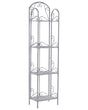 Bathroom Shelves Grey Metal 4 Tier Free-standing Shelving Unit Vintage Style  Beliani