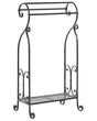 Towel Stand Black Iron Bathroom Rack Vintage Stressed Freestanding Old Looking Retro Classic  Beliani
