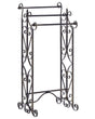 Towel Stand Black Iron Purposefully Distressed Old Looking Freestanding Rack Bathroom Vintage Classical Beliani