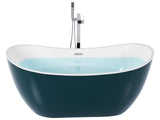 Bath Green with White Sanitary Acrylic Single 170 x 77 cm Freestanding Modern Beliani