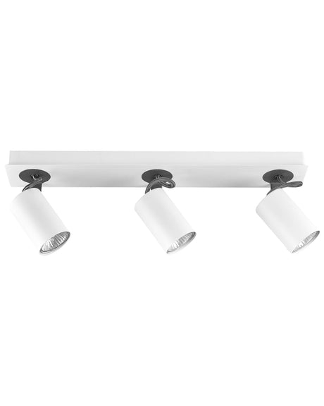 Ceiling Lamp Black Metal 3 Light Shades Adjustable Lights Modern Beliani