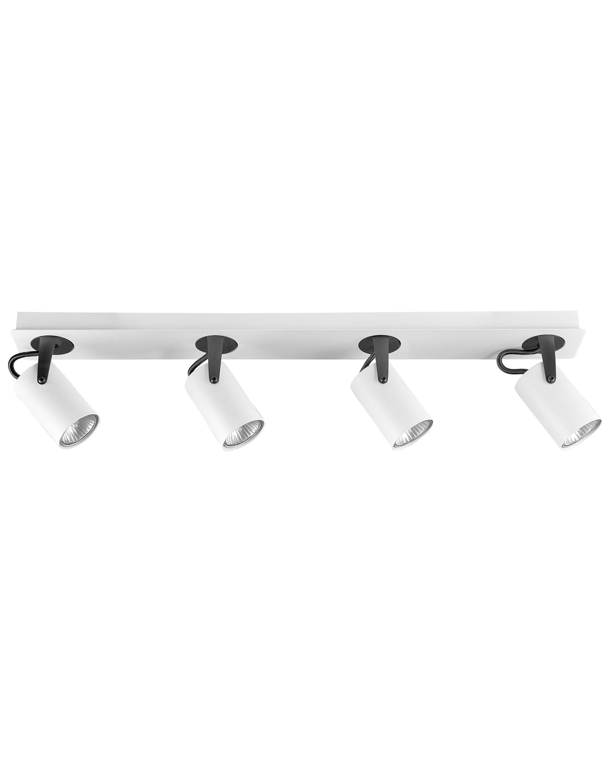 Ceiling Lamp White Metal 4 Light Shades Adjustable Lights Modern Beliani