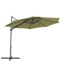 Garden Sun Parasol Taupe Pole Fabric 295 cm Swivel Weather UV Resistant Beliani