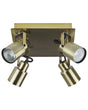 Steel Bronze Ceiling Light 4 Lights Spot Type Square Frame Tube Shade and Swivel Rods Modern Style Beliani