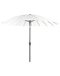 Market Garden Parasol Light Beige Fabric Aluminium Pole ⌀ 255 cm Modern Octagonal Outdoor Umbrella Crank Mechanism Tilting UV Resistant Beliani