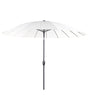Market Garden Parasol Light Beige Fabric Aluminium Pole  255 cm Modern Octagonal Outdoor Umbrella Crank Mechanism Tilting UV Resistant Beliani