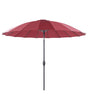 Market Garden Parasol Dark Red Fabric Aluminium Pole  255 cm Modern Octagonal Outdoor Umbrella Crank Mechanism Tilting UV Resistant Beliani