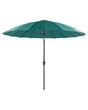 Market Garden Parasol Emerald Green Fabric Aluminium Pole ⌀ 255 cm Modern Octagonal Outdoor Umbrella Crank Mechanism Tilting UV Resistant Beliani