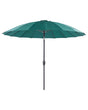Market Garden Parasol Emerald Green Fabric Aluminium Pole  255 cm Modern Octagonal Outdoor Umbrella Crank Mechanism Tilting UV Resistant Beliani