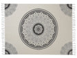 Blanket Beige and Black Cotton 130 x 180 cm Print Mandala Pattern Bed Throw Cosy Floral Pattern Beliani