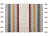 Blanket Multicolour Cotton 130 x 180 cm Tribal Pattern Print Bed Throw Cosy Accessory Beliani