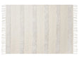 Blanket Light Beige Cotton 130 x 180 cm Geometri Pattern Bed Throw Cosy Accessory Beliani