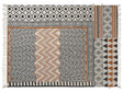 Blanket Multicolour Cotton 130 x 180 cm Bed Throw Abstract Pattern Fringes Boho Accent Piece  Beliani