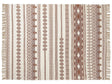 Cotton Blanket Beige Brown 130 x 180 cm Bed Throw African Kilim Pattern Etnic Design Beliani