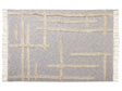 Blanket Grey and Beige Cotton 130 x 180 cm Handmade Embrioidery Bed Throw Cosy GeometricPattern with Tassels Beliani