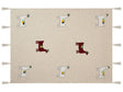 Blanket Beige and Brown Cotton 130 x 180 cm Handmade Embrioidery Bed Throw Cosy Lama Pattern with Tassels Beliani