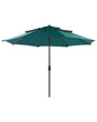 Market Garden Parasol Emerald Green Fabric Steel Pole  285 cm Modern Octagonal Outdoor Umbrella Crank Mechanism UV Resistant Beliani