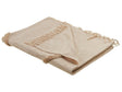 Blanket Beige Cotton 130 x 180 cm Bed Throw Boho  Beliani