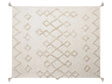 Blanket Beige Cotton 130 x 180 cm Geometric Pattern Knitted Throw Boho Style Living Room Bedroom Accent Piece Beliani