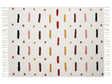 Blanket Multicolour Cotton 130 x 180 cm Bed Throw Modern Abstract Pattern Fringes Beliani
