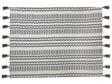Blanket Black and White Cotton 130 x 180 cm Bed Throw African Tribal Print Beliani