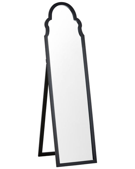 Standing Mirror Black MDF Glass 40 x 150 cm with Stand Decorative Frame Modern Design  Beliani