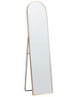 Standing Mirror Gold Metal Frame 36 x 150 cm with Stand Modern Design Framed Full Length Beliani