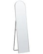 Standing Mirror Silver Metal Frame 36 x 150 cm with Stand Modern Design Framed Full Length Beliani