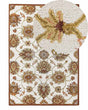 Area Rug Beige and Brown Wool 140 x 200 cm Thick Dense Pile Oriental Pattern Beliani