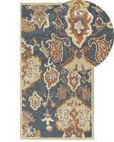 Area Rug Mulitcolour Wool 80 x 150 cm Thick Dense Pile Oriental Pattern Beliani