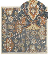Area Rug Mulitcolour Wool 200 x 200 cm Thick Dense Pile Oriental Pattern Beliani