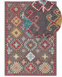 Area Rug Mulitcolour Wool 160 x 230 cm Thick Dense Pile Oriental Pattern Kilim Beliani