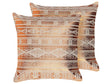 Set of 2 Decorative Cushions Copper Cotton 50 x 50 cm Geometric Pattern Foil Print Glamour Decor Accessories Beliani