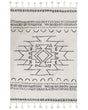 Rug Off-White Black Cotton 160 x 230 cm Geometric Pattern Runes Tribal Tassels Oriental Beliani